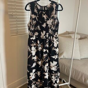 Calvin Klein Black and Cream Floral Romper